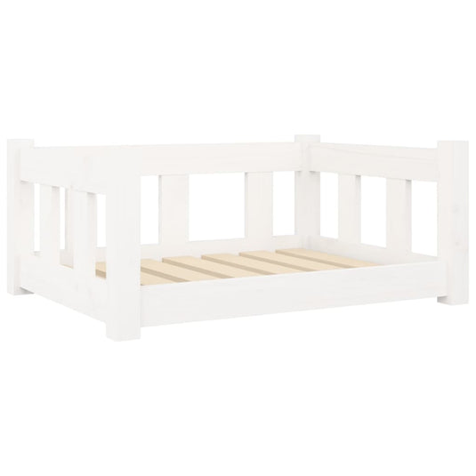 Vidaxl hondenmand 65,5x50,5x28 cm massief grenenhout wit