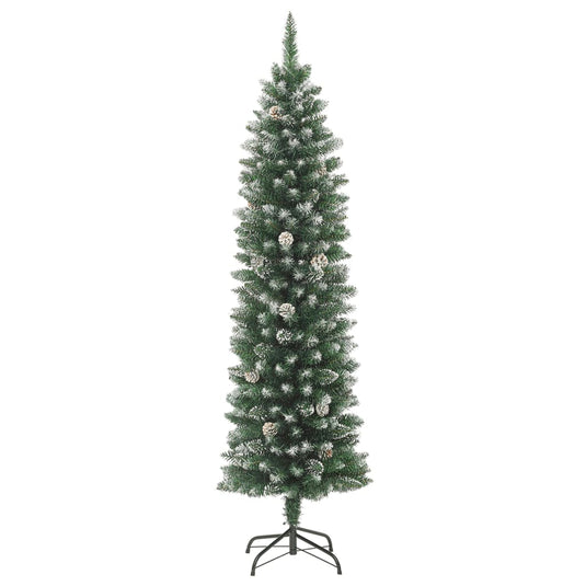 Vidaxl kunstkerstboom smal met standaard 150 cm pvc