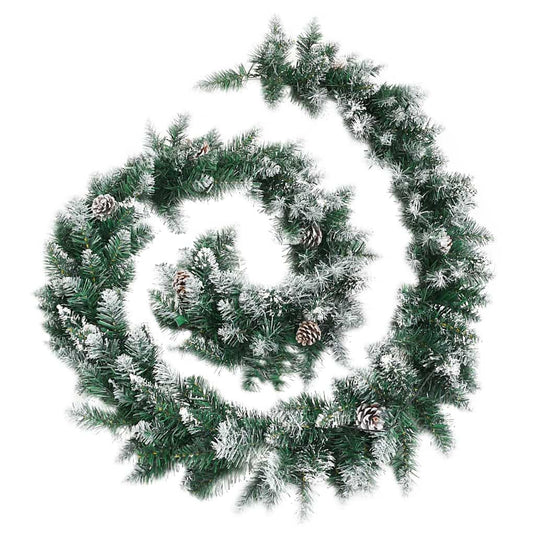 Vidaxl kerstslinger met led-lampjes 2,7 m pvc groen