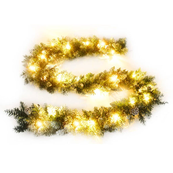 VidaXL Kerstslinger met LED-lampjes 5,2 m PVC groen