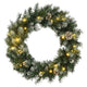 Vidaxl kerstkrans met led-lampjes 60 cm pvc groen