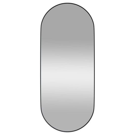 VidaXL Spiegel wandgemonteerd 25x60 cm ovaal zwart
