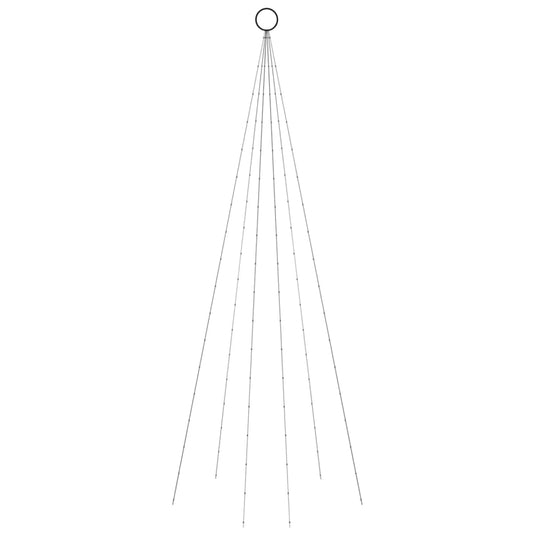 Vidaxl vlaggenmast kerstboom 108 led's warmwit 180 cm