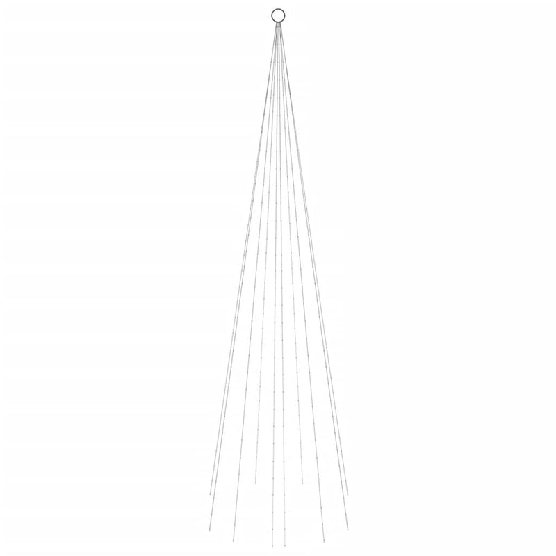 Load image into Gallery viewer, VidaXL Vlaggenmast kerstboom 310 LED's koudwit 300 cm
