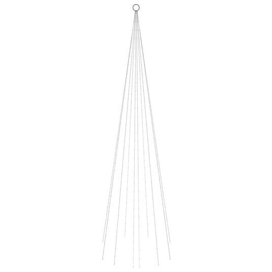 Vidaxl vlaggenmast kerstboom 310 led's blauw 300 cm