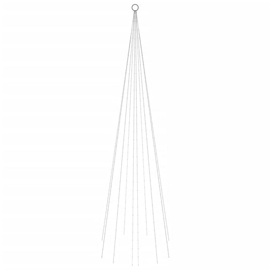 VidaXL Vlaggenmast kerstboom 310 LED's meerkleurig 300 cm
