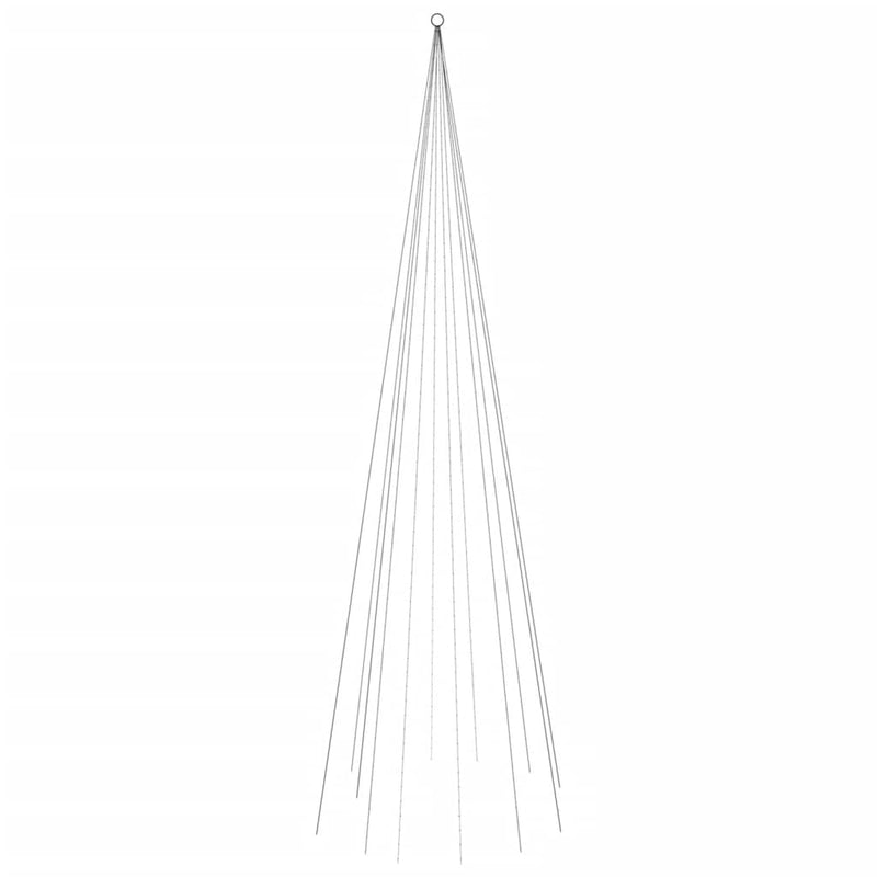 Load image into Gallery viewer, Vidaxl vlaggenmast kerstboom 732 led's meerkleurig 500 cm
