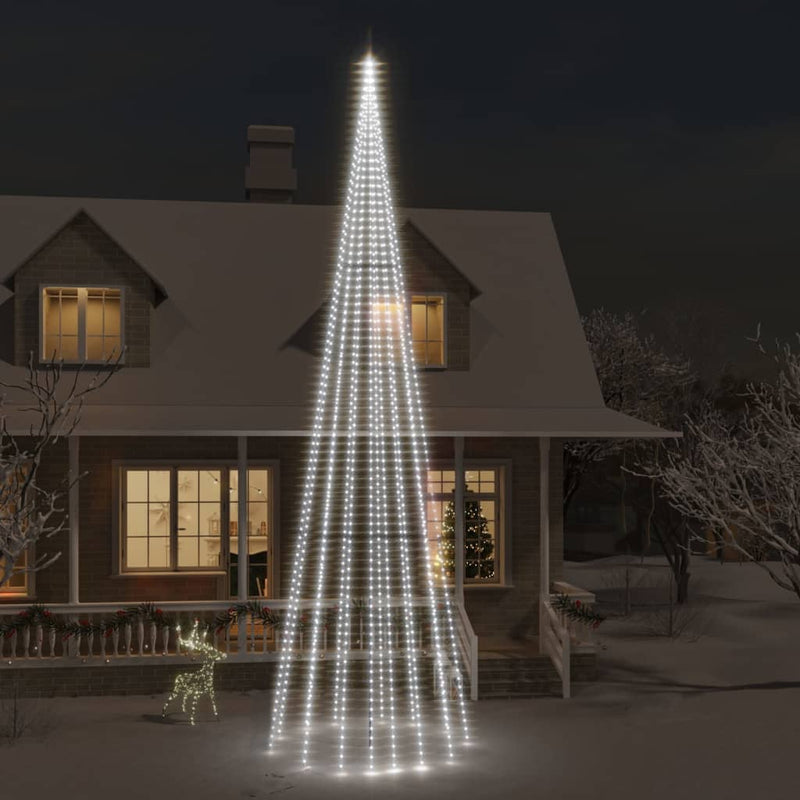 Load image into Gallery viewer, Vidaxl vlaggenmast kerstboom 1134 led's koudwit 800 cm
