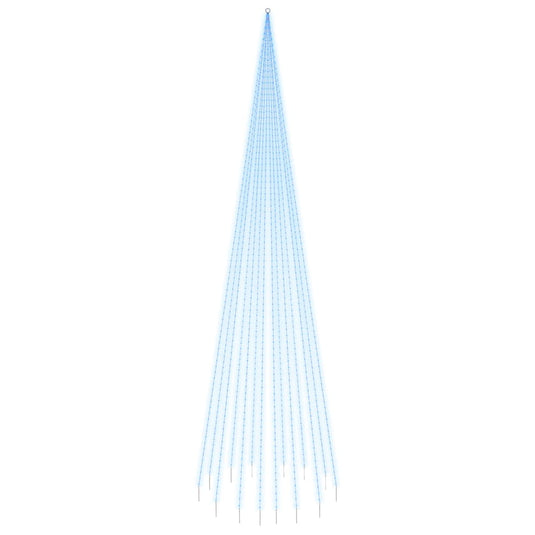 Vidaxl vlaggenmast kerstboom 1134 led's blauw 800 cm