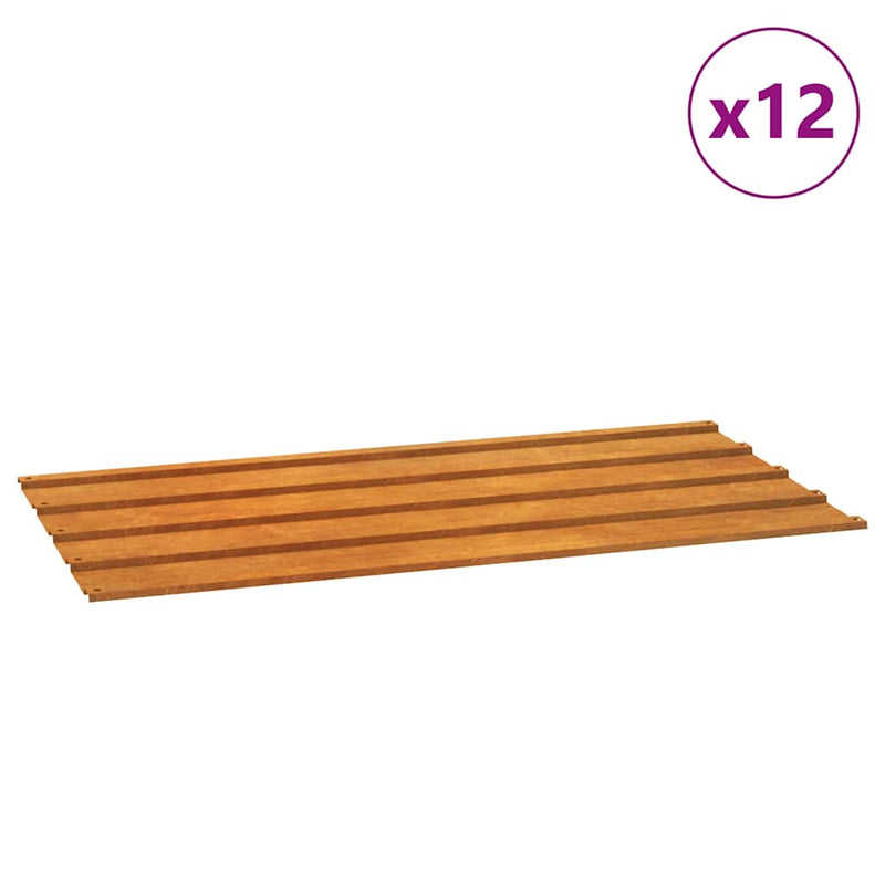 Load image into Gallery viewer, Vidaxl dakpanelen 12 st 80x44 cm cortenstaal roestig
