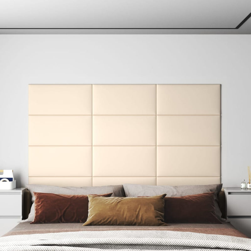 Load image into Gallery viewer, VidaXL Wandpanelen 12 st 2,16 m² 60x30 cm fluweel crèmekleurig
