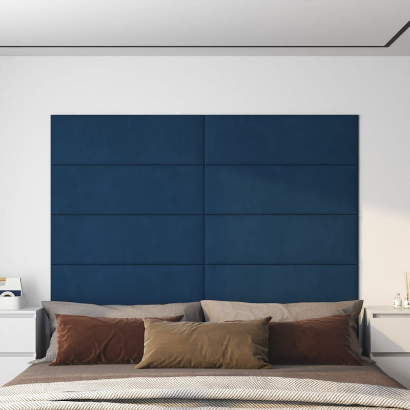Load image into Gallery viewer, VidaXL Wandpanelen 12 st 3,24 m² 90x30 cm fluweel blauw
