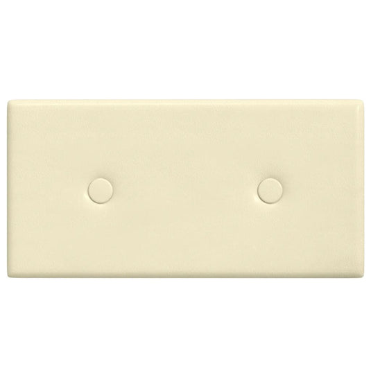 Vidaxl wandpanelen 12 st 0,54 m² 30x15 cm kunstleer crèmekleurig