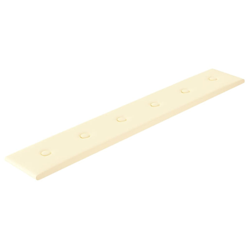 Load image into Gallery viewer, Vidaxl wandpanelen 12 st 1,62 m² 90x15 cm kunstleer crèmekleurig
