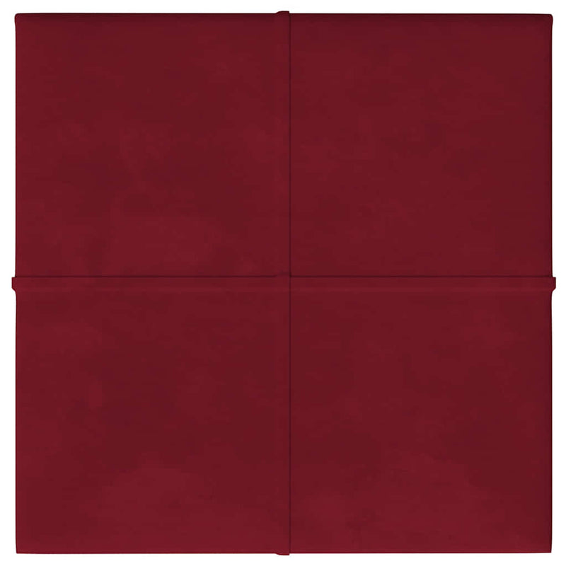 Load image into Gallery viewer, Vidaxl wandpanelen 12 st 1,08 m² 30x30 cm fluweel wijnrood
