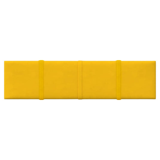 Vidaxl wandpanelen 12 st 1,08 m² 60x15 cm fluweel geel