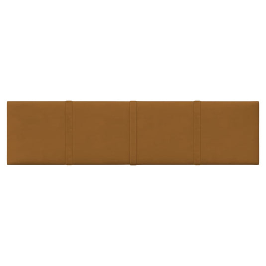 Vidaxl wandpanelen 12 st 1,08 m² 60x15 cm fluweel bruin