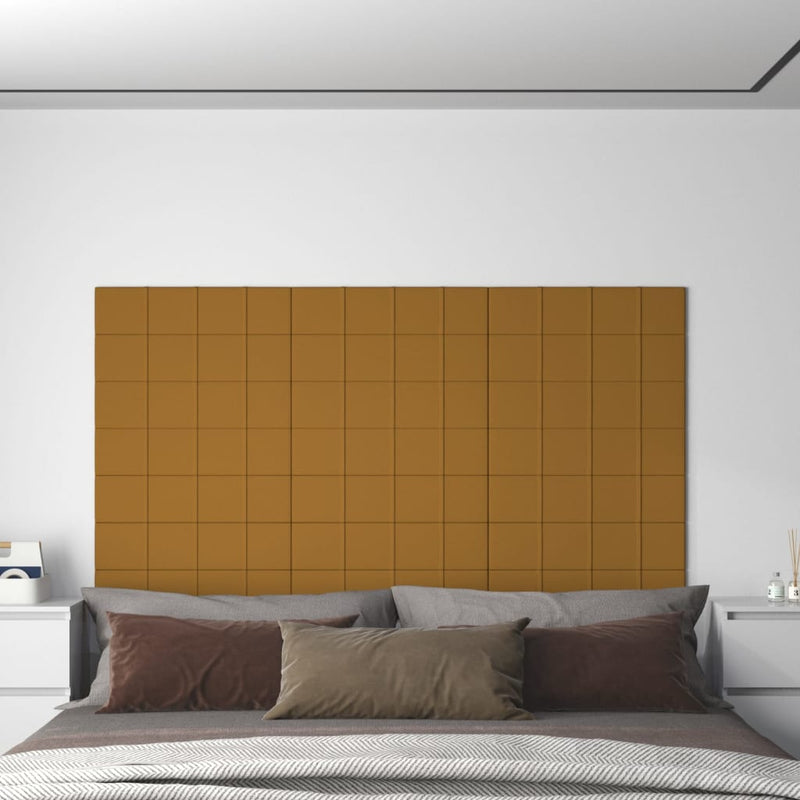 Load image into Gallery viewer, Vidaxl wandpanelen 12 st 1,08 m² 60x15 cm fluweel bruin
