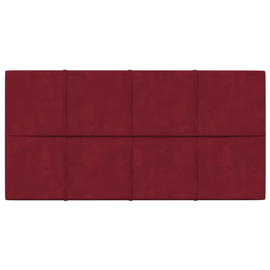 Vidaxl wandpanelen 12 st 2,16 m² 60x30 cm fluweel wijnrood