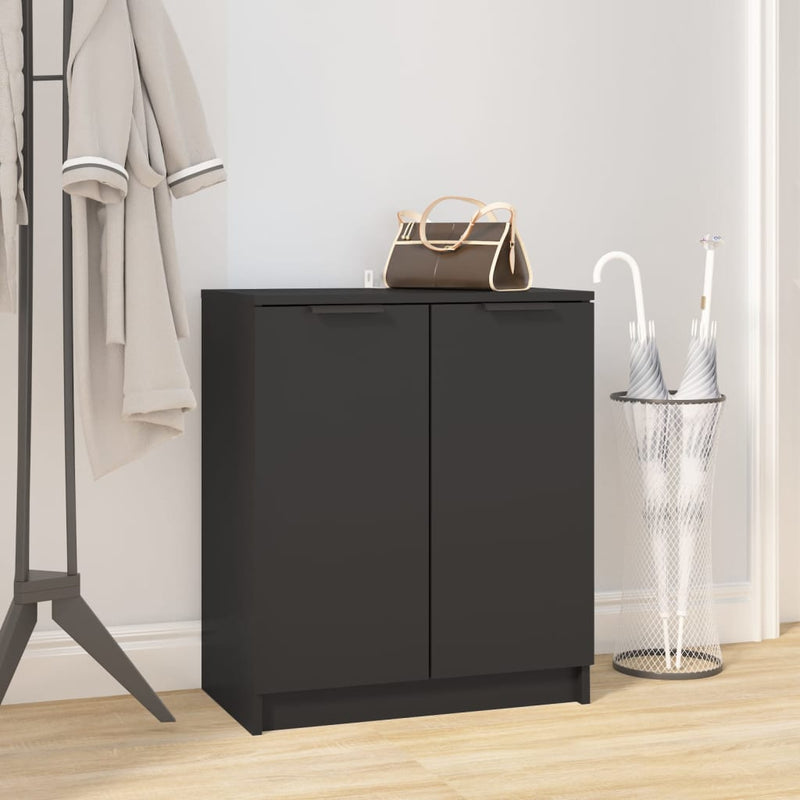 Load image into Gallery viewer, Vidaxl schoenenkast 59x35x70 cm bewerkt hout zwart
