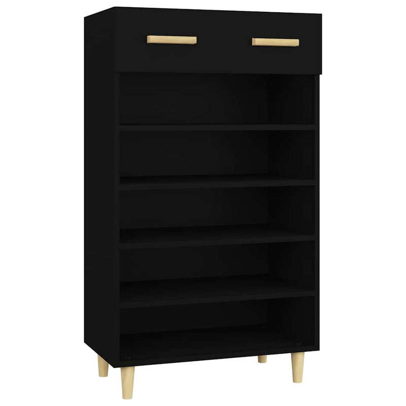 Load image into Gallery viewer, Vidaxl schoenenkast 60x35x105 cm bewerkt hout zwart
