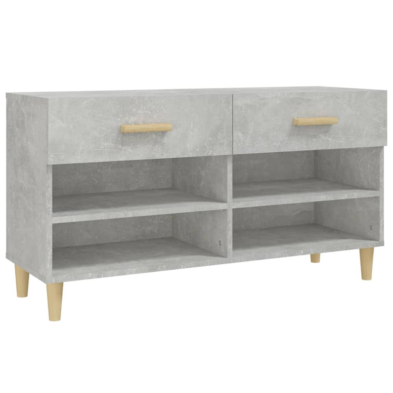 Load image into Gallery viewer, Vidaxl schoenenkast 102x35x55 cm bewerkt hout betongrijs
