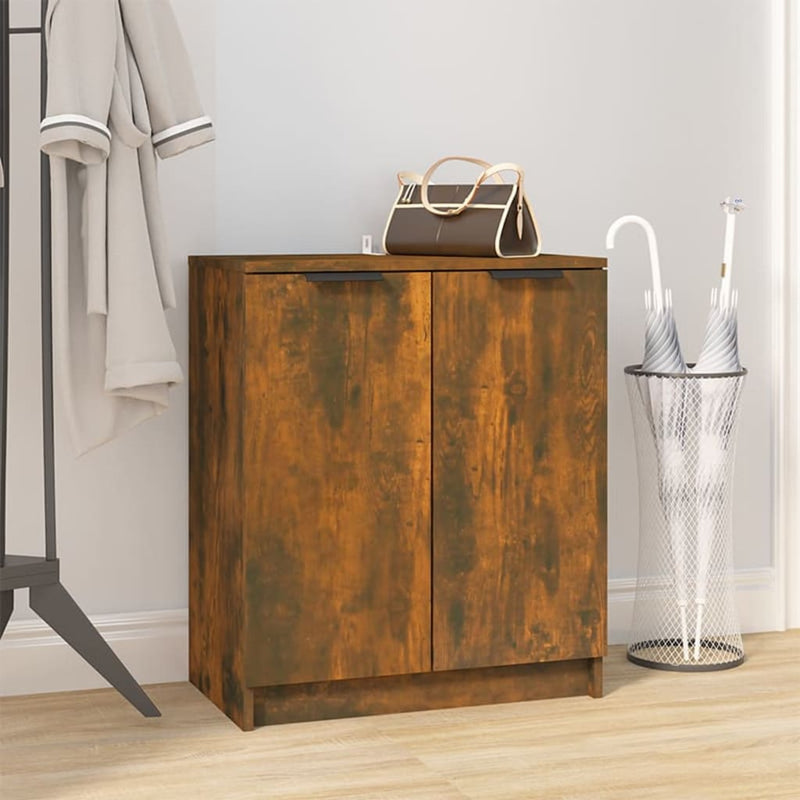 Load image into Gallery viewer, Vidaxl schoenenkast 59x35x70 cm bewerkt hout gerookt eikenkleurig
