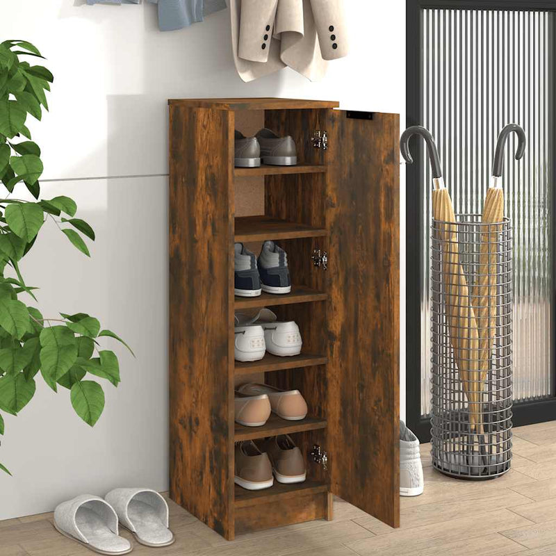 Load image into Gallery viewer, Vidaxl schoenenkast 30x35x100 cm bewerkt hout gerookt eikenkleurig
