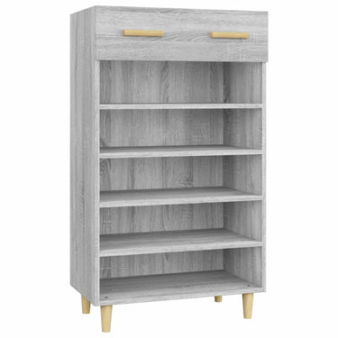 Vidaxl schoenenkast 60x35x105 cm bewerkt hout grijs sonoma eikenkleur