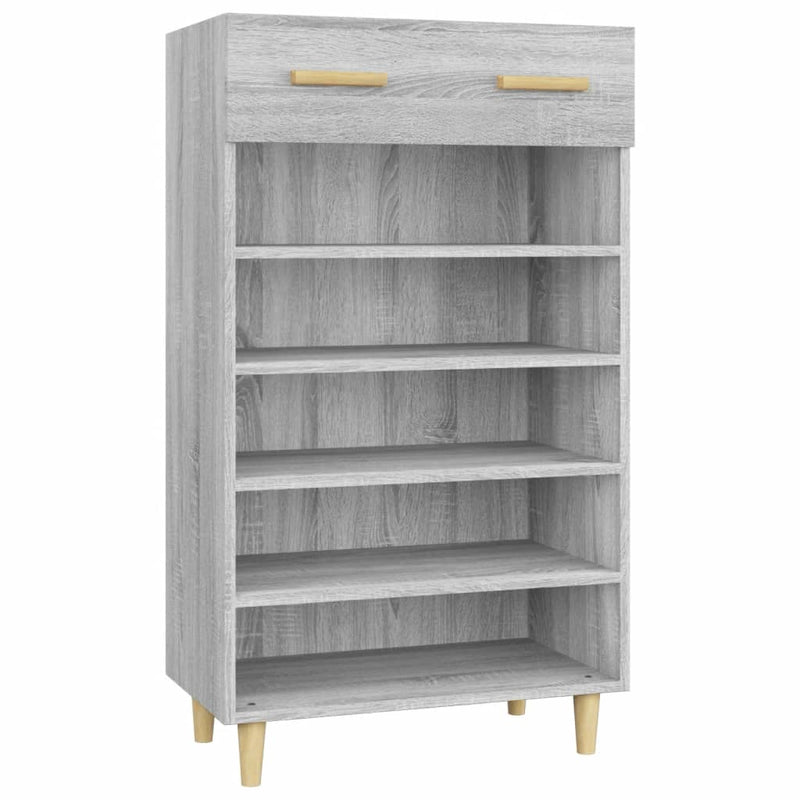 Afbeelding laden in galerijviewer, Vidaxl schoenenkast 60x35x105 cm bewerkt hout grijs sonoma eikenkleur

