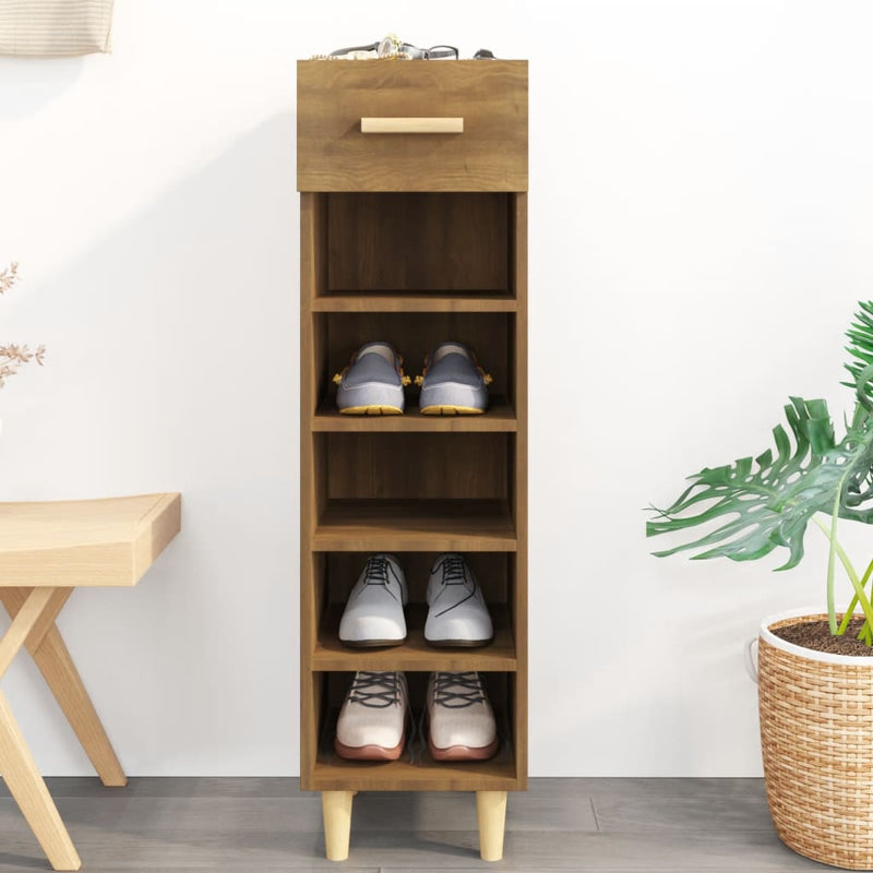 Load image into Gallery viewer, Vidaxl schoenenkast 30x35x105 cm bewerkt hout bruin eikenkleur

