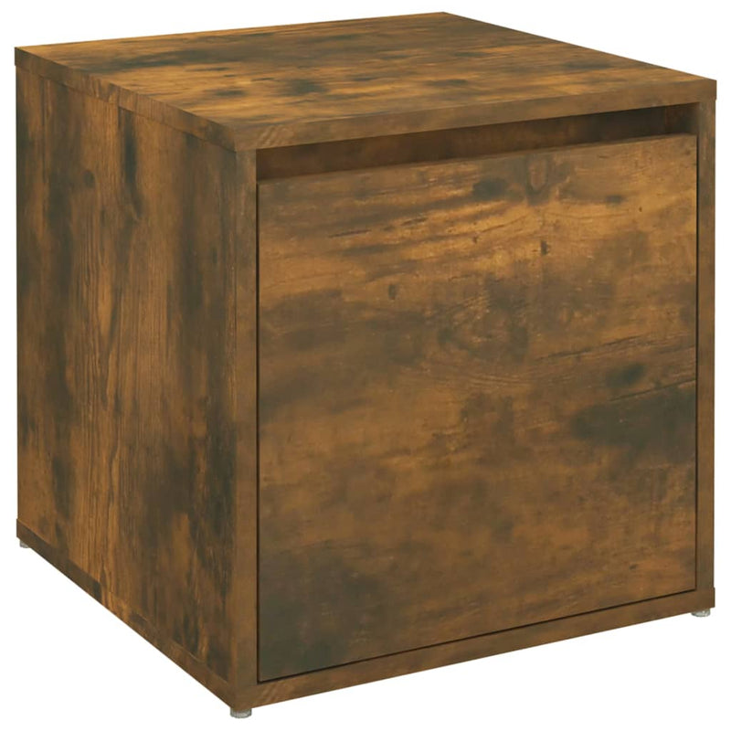 Load image into Gallery viewer, VidaXL Opbergbox met lade 40,5x40x40 cm bewerkt hout gerookt eiken
