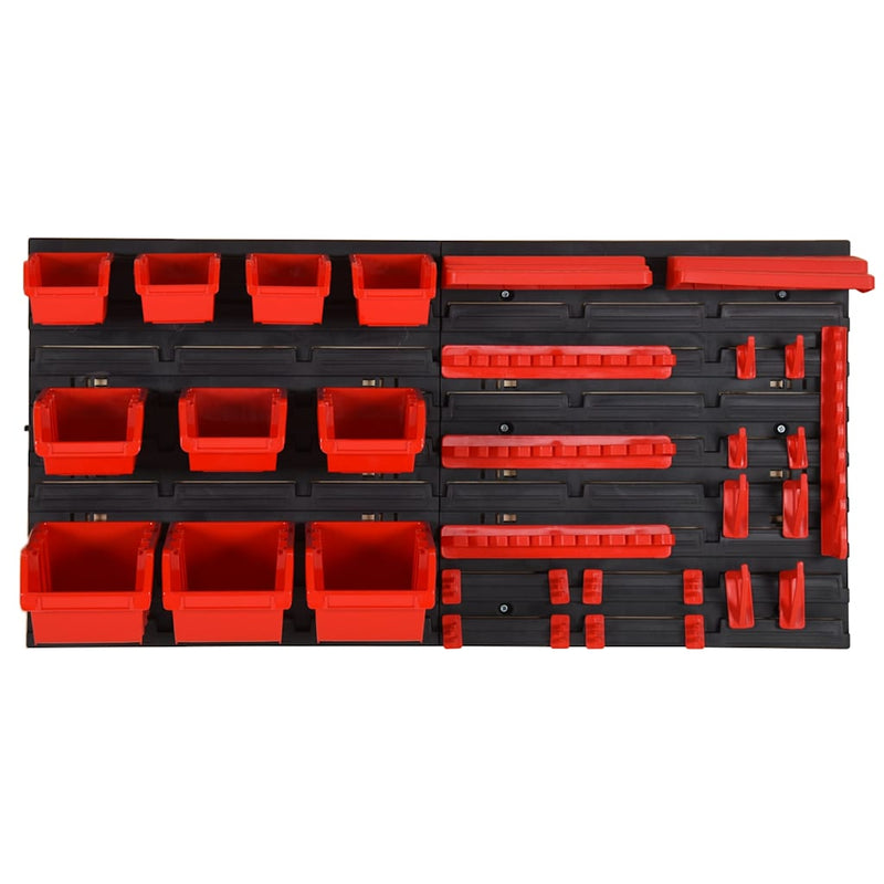 Load image into Gallery viewer, Vidaxl 35-delige sorteersysteemset 77x39 cm polypropeen rood en zwart
