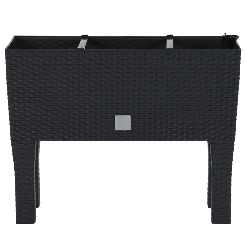 Load image into Gallery viewer, Vidaxl plantenbak verhoogd 60x25x46 cm pp rattan antracietkleurig
