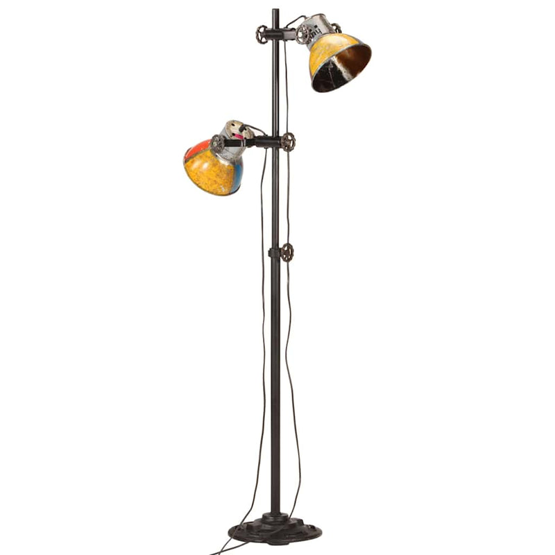 Load image into Gallery viewer, Vidaxl vloerlamp met 2 lampenkappen e27 meerkleurig
