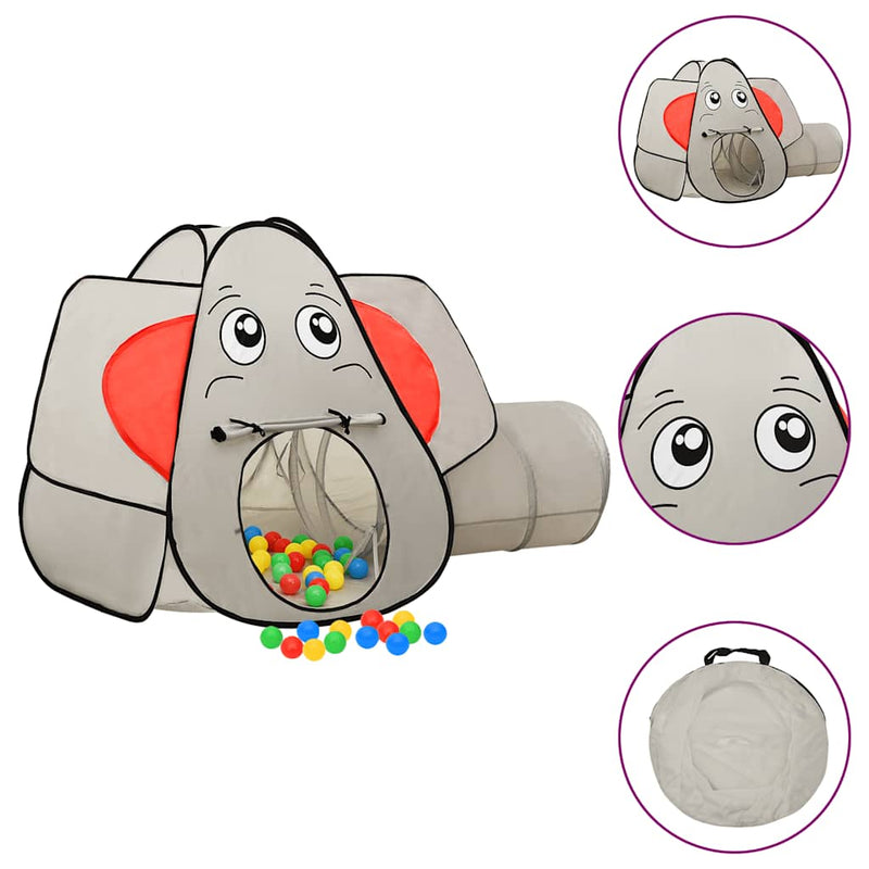 Load image into Gallery viewer, Vidaxl kinderspeeltent olifant 174x86x101 cm grijs
