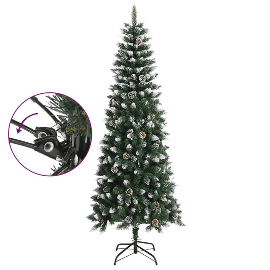 VidaXL Kunstkerstboom met standaard 240 cm PVC groen