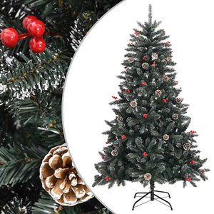 Vidaxl kunstkerstboom met standaard 120 cm pvc groen