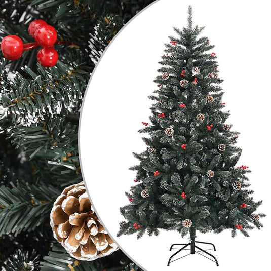 Vidaxl kunstkerstboom met standaard 120 cm pvc groen