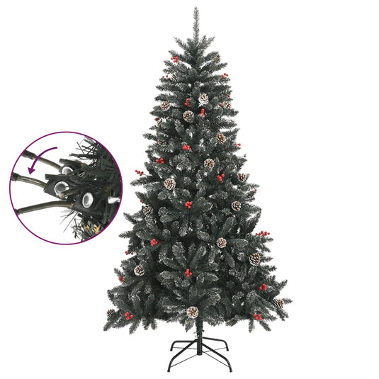 VidaXL Kunstkerstboom met standaard 180 cm PVC groen
