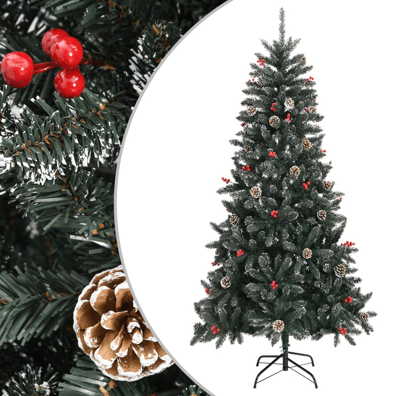 Load image into Gallery viewer, Vidaxl kunstkerstboom met standaard 210 cm pvc groen
