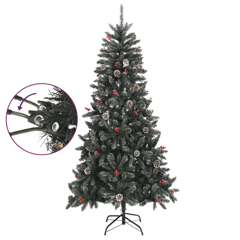 Load image into Gallery viewer, Vidaxl kunstkerstboom met standaard 210 cm pvc groen
