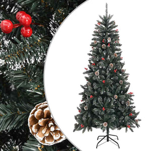 Vidaxl kunstkerstboom met standaard 240 cm pvc groen