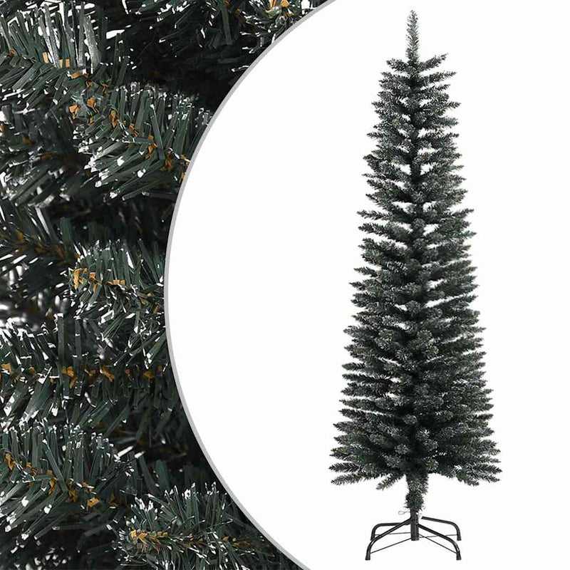 Load image into Gallery viewer, VidaXL Kunstkerstboom met standaard smal 150 cm PVC groen
