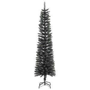 Vidaxl kunstkerstboom met standaard smal 210 cm pvc groen