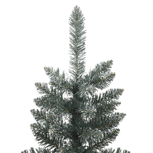 VidaXL Kunstkerstboom met standaard smal 210 cm PVC groen
