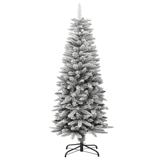 VidaXL Kunstkerstboom met sneeuw smal 120 cm PVC en PE