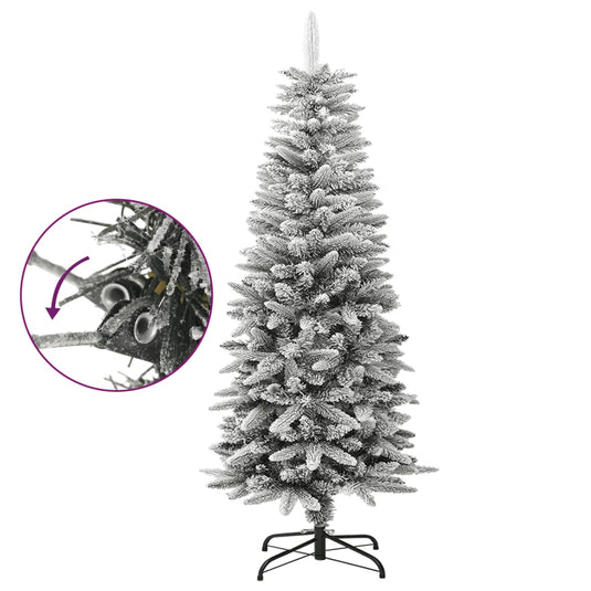 VidaXL Kunstkerstboom met sneeuw smal 120 cm PVC en PE