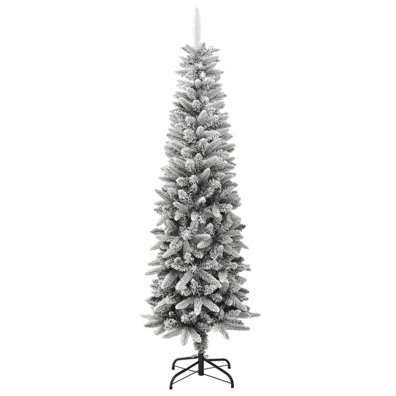 Load image into Gallery viewer, VidaXL Kunstkerstboom met sneeuw smal 180 cm PVC en PE
