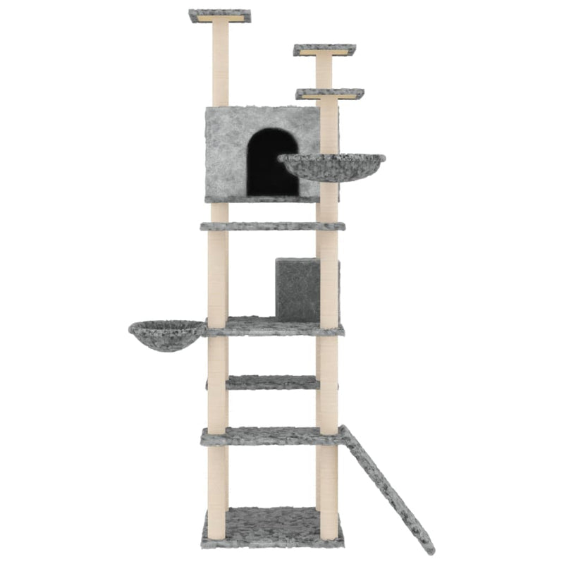 Load image into Gallery viewer, Vidaxl kattenmeubel met sisal krabpalen 191 cm lichtgrijs
